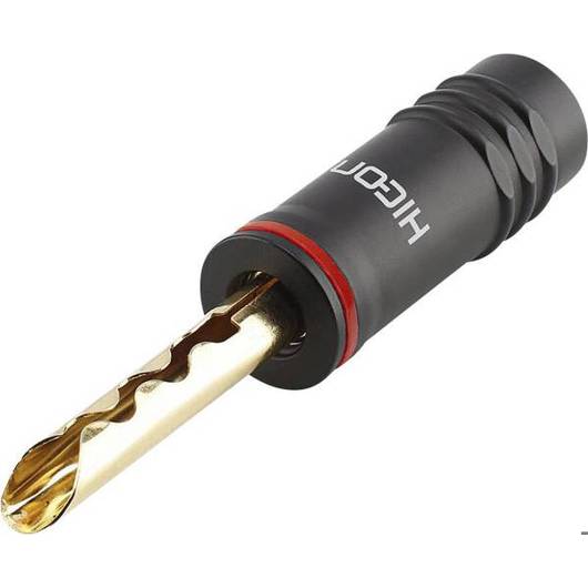 Hicon HI-BM13-RED Lautsprecherstecker - Gerade Polzahl 1 - Schwarz/Rot - 1 Stück
