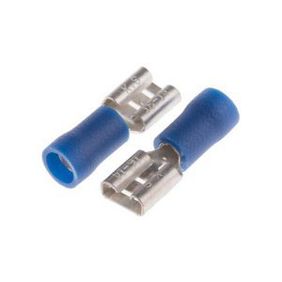 Flachsteckverbinder - Teilweise isoliert - Blau - 1.5 bis 2.5 mm² - Buchse - 100 Stück Packung