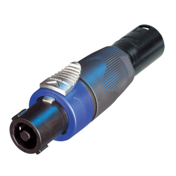 Neutrik NA4FX-M Kabeladapter XLR zu speakON NL4FX – Schwarz/Blau