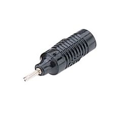Bananenstecker Prüfadapter 2 mm | Bananenbuchse 4 mm - 30VAC 60VDC - 35mm - Schwarz
