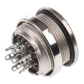 Amphenol C091D M16 DIN-Buchse 7-polig - Gerade - 300 V AC/DC - 5A - IP67 - Lötanschluss für Tafelmontage