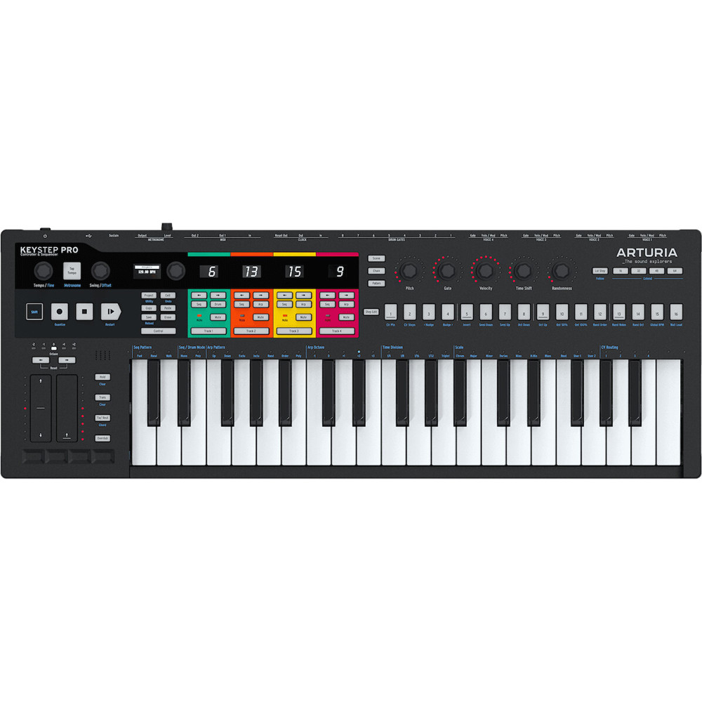 Arturia KeyStep Pro MIDI-Controller in Schwarz - Optimal für Musikproduktion und Live-Performances