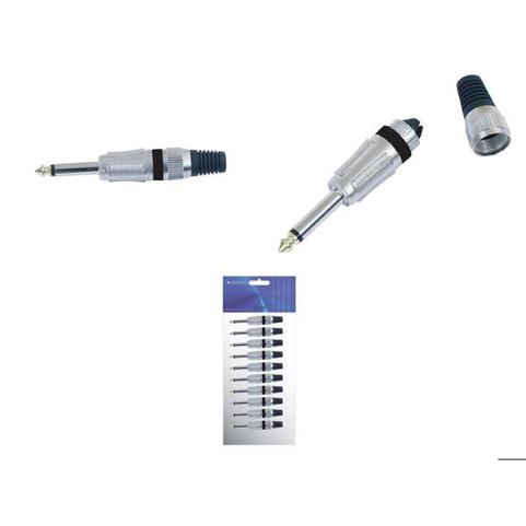 OMNITRONIC 6,3mm Mono Klinkenstecker - Schwarz (10 Stück)