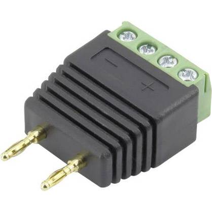 Laborstecker Conrad Components 93013C1127 | Gerader Stecker, Stift-Ø 2 mm, Schwarz, 1 Stück