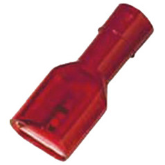 Flachsteckhülse 0,5-1 mm² | 2,8 x 0,5 mm | Rot | Messing | Vollisoliert | ICIQ125FHVI
