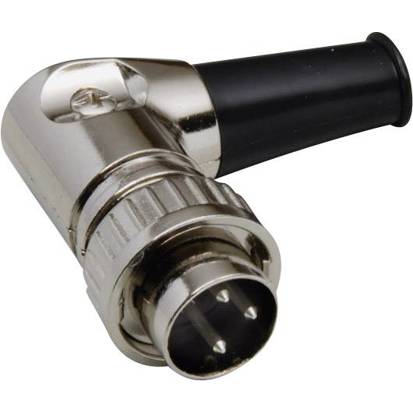 BKL Electronic DIN-Rundsteckverbinder Stecker | Gewinkelt | 3 Pole | Silber | 1 Stück