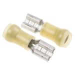 TE Connectivity PIDG FASTON Flachsteckhülse - Isoliert - Gelb - 6.35 x 0.81 mm - Buchse für Kabelquerschnitte von 3.3 bis 5.26 mm² - 12 AWG