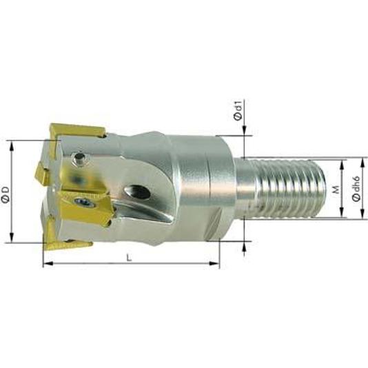 Einschraubfräser 25mm Z4 für APKT/APMT 1003