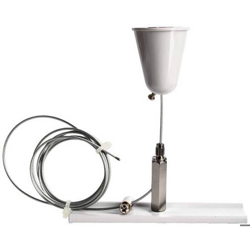 Deko Light D Line Seilabhängungshalter mit Deckenrosette - 1,5m Hochvolt-Schienensystem
