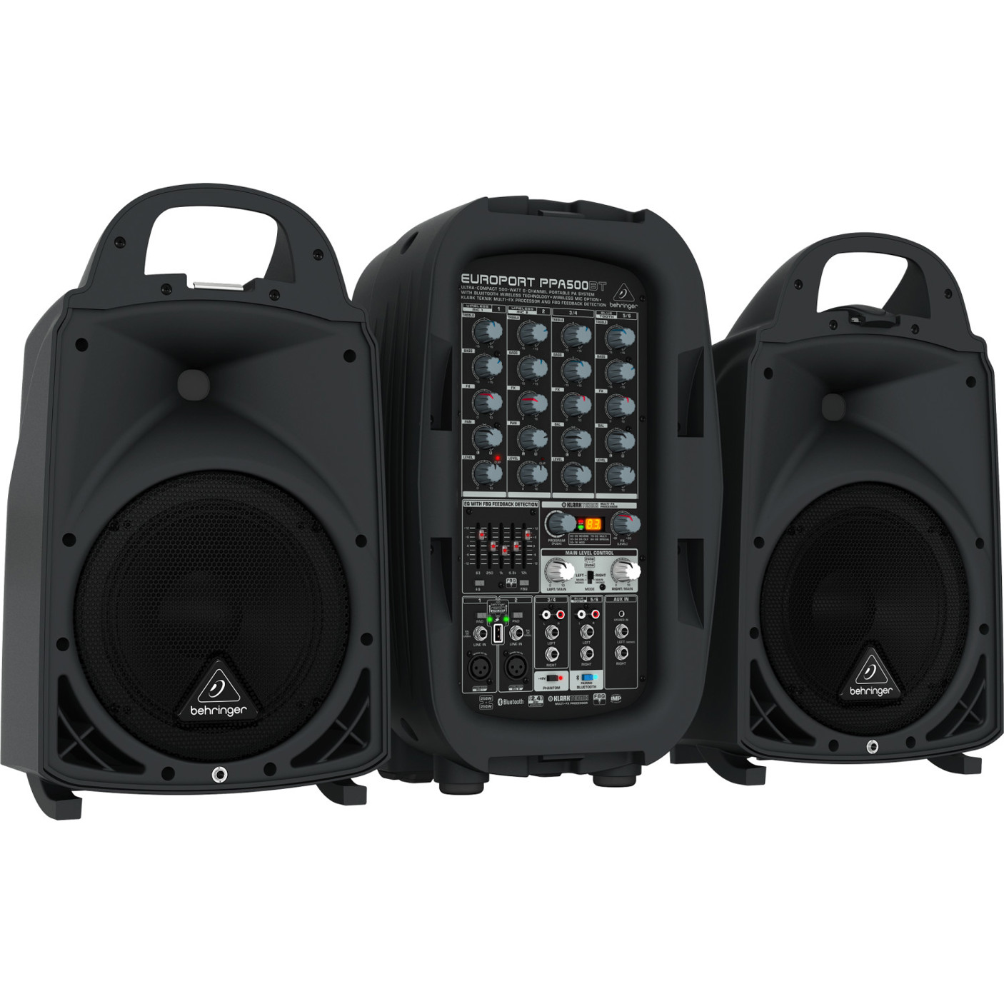 Behringer Europort PPA500BT - Tragbarer Karaoke Lautsprecher mit Bluetooth