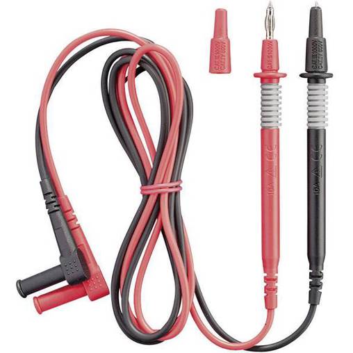 Benning 044145 Messleitungen mit Spitzen 4mm (2-tlg, 1,4m, rot/schwarz) - CAT IV/III 600V/1000V