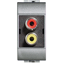 Light Tech TV-Einzeldose mit 2 Cinchbuchsen, 1 Modul - Ideal für Ihre Audiovideo-Anforderungen
