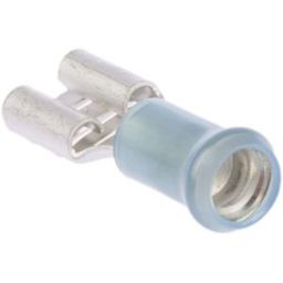 TE Connectivity PIDG FASTON Flachsteckhülse - Blau, Isoliert, 6.35 x 0.81mm, Buchse, 1mm² bis 2.5mm² (17AWG min)