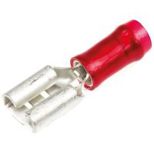 TE Connectivity PIDG FASTON Flachsteckhülse - Rot, Isoliert - 6.35 x 0.81 mm - Buchse für 0.3 - 0.8 mm² (22 AWG)