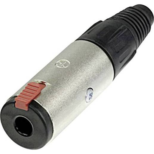 Neutrik NJ3FC6BAG Klinken-Steckverbinder 6,35 mm Buchse – Gerade, 3-polig, Stereo, Schwarz (1 Stück)