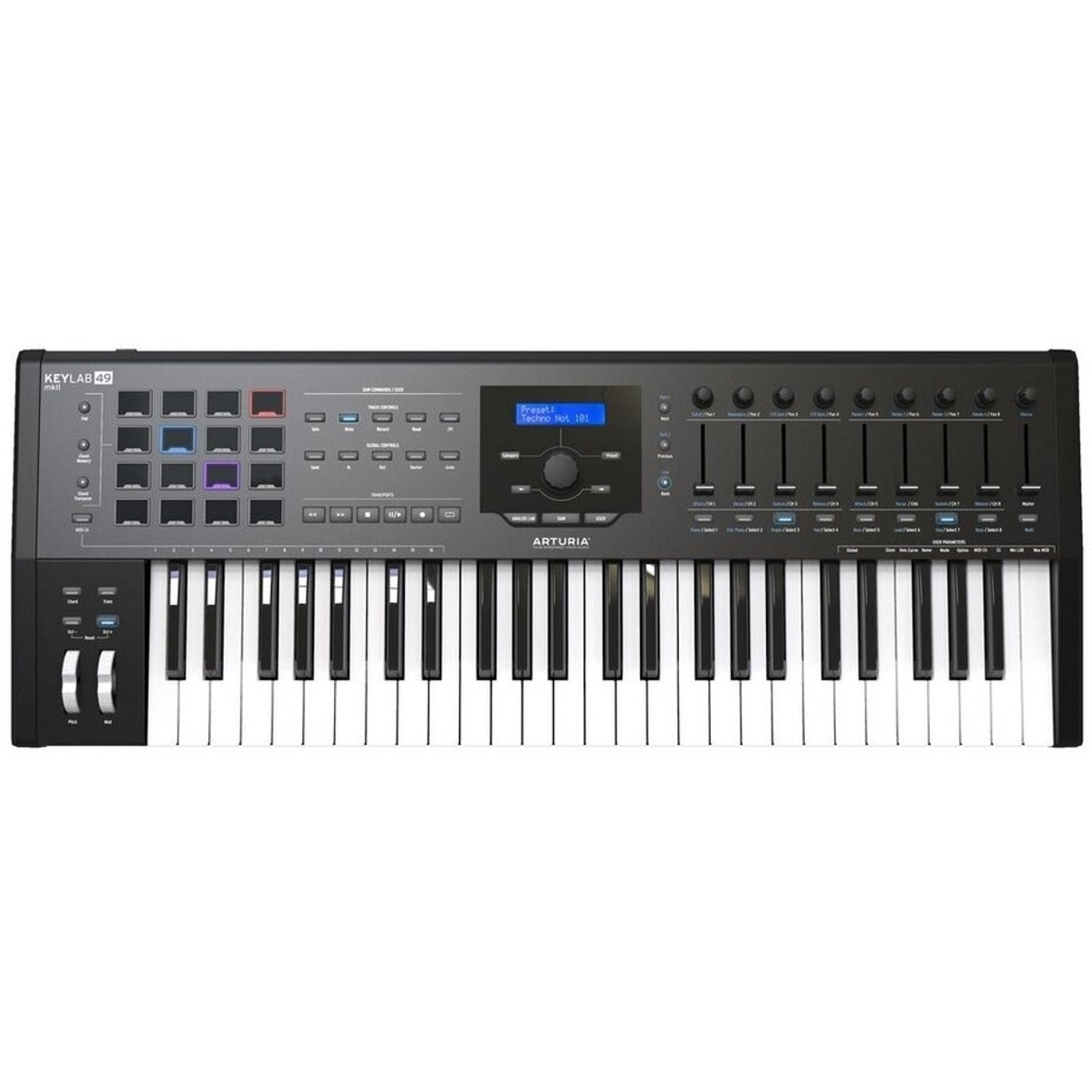 Arturia KeyLab 49 MkII - Professioneller MIDI-Controller in Schwarz