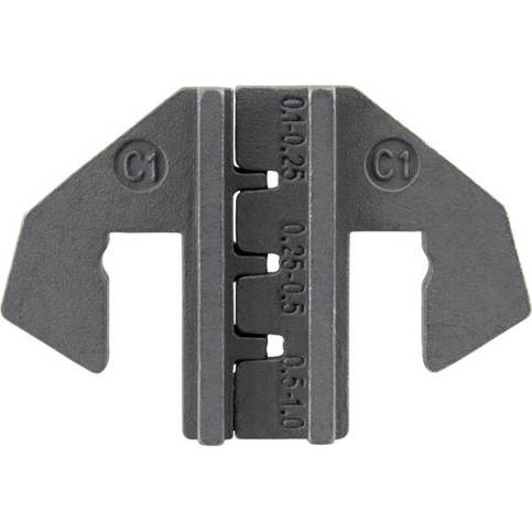 TOOLCRAFT PLE-0C1 Crimp-Einsätze für Flachstecker (0.1-1 mm²) - Kompatibel mit TOOLCRAFT PZ-500 Zangen