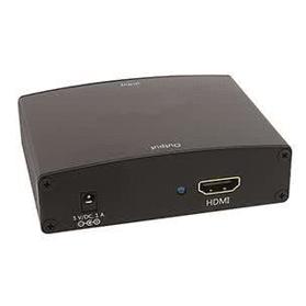 Kindermann VGA zu HDMI Konverter mit Audio - Analoges Signal in digitales HDMI, Eingang: VGA (HD15) & 2x Cinch (Stereo), Ausgang: HDMI Typ A