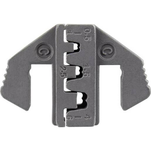 TOOLCRAFT PLE-0C Crimp-Einsätze für Flachstecker - Quetschbereich: 0.5 bis 6mm², kompatibel mit Zangen
