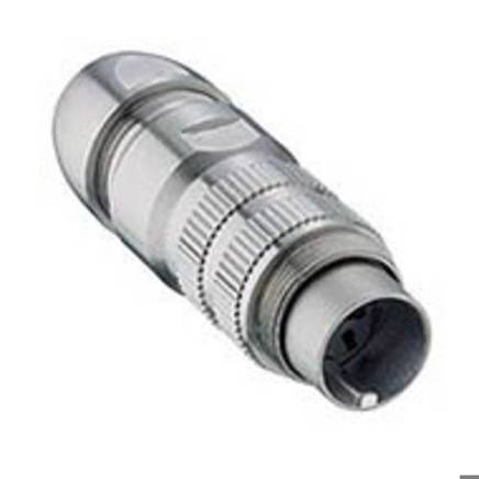 Lumberg DIN-Rundsteckverbinder Stecker 8-polig gerade | Silber | 1 Stück