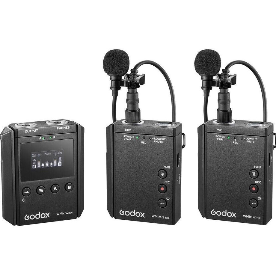 Godox WMicS2 Drahtloses Mikrofon Kit – Professionelles Funkmikrofon für Videoaufnahmen