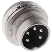 Amphenol C 091 D M16 DIN-Stecker Gerade, 5-polig, 300 V AC/DC, 5A, IP67, Lötanschluss, Tafelmontage