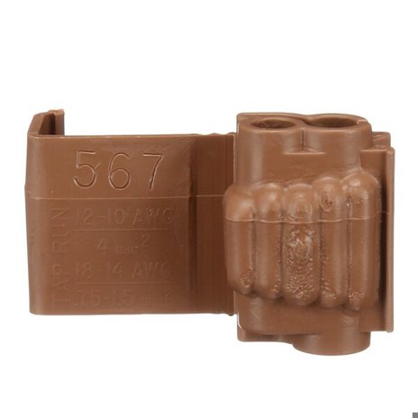 3M™ Scotchlok™ 567 Abzweigverbinder - Braun - 600 V - Durchgang max. 4,0 mm² / Abzweig max. 1,5 mm² | Hochwertige Kabelabzweiger
