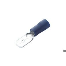 Flachsteckverbinder Blau, Teilweise isoliert, 1.5 - 2.5 mm², Stecker, 100 Stück Packung