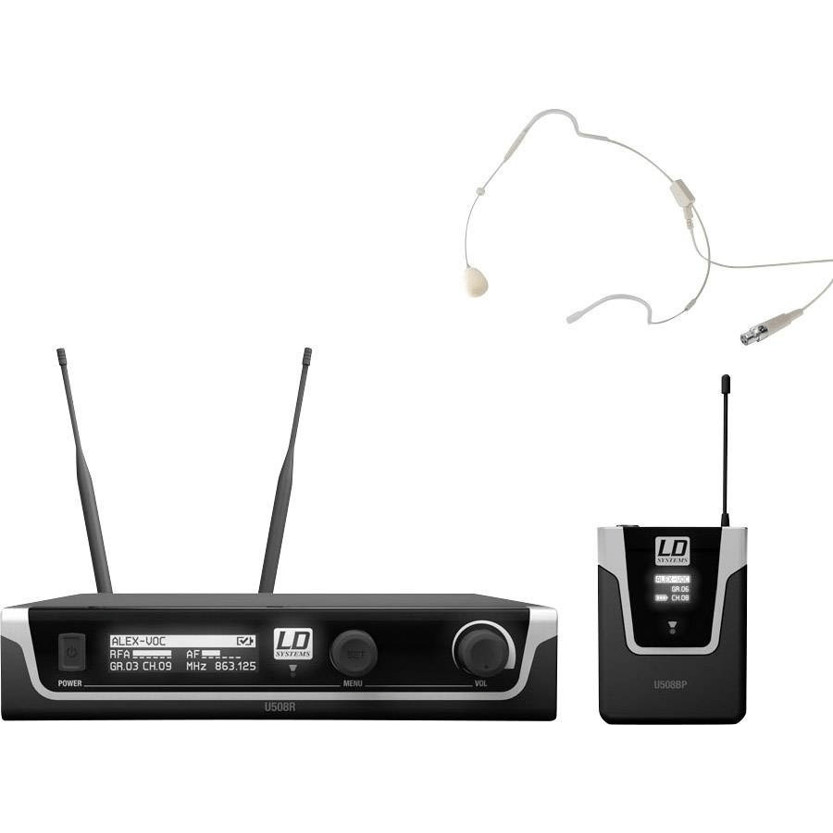 LD Systems U508 BPHH Headset Funkmikrofon-Set