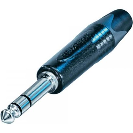 NEUTRIK Klinken-Steckverbinder 6.35 mm | Stereo Stecker gerade, 3-polig, Schwarz, NP3X-BAG-CON (1 Stück)