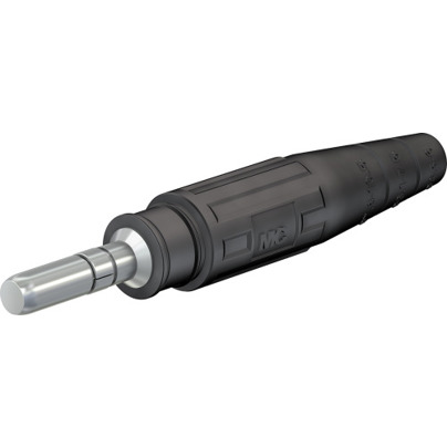 6 mm Stecker mit Crimpanschluss - 10 mm² - Schwarz - Artikel 15.0001-21