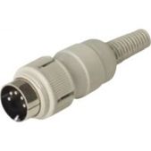 Hirschmann 8-poliger Mini DIN-Stecker Gerade – 34 V AC/DC, 4A, IP30, Lötanschluss Kabelmontage