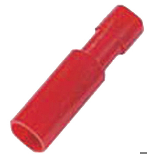 Intercable ICIQ1RSHVI Vollisolierte Rundsteckhülse, 0,5-1 qmm, 4 mm, Rot