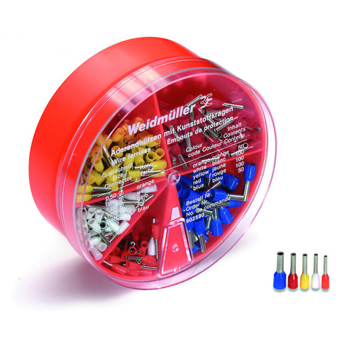 Aderendhülsen Sortiment - Crimpbereich 0.5 mm² bis 2.5 mm² - Weidmüller Farbcode