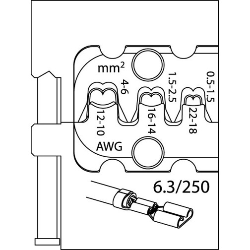 GEDORE 8140-11 Modul-Einsatz für Flachsteckhülsen 6,3mm - Hochwertiger Werkzeugzubehör