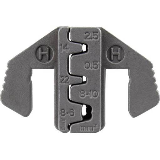 TOOLCRAFT PLE-0H Crimp-Einsätze für Flachstecker | D-Sub-Stecker | Quetschbereich: 2.5 - 10 mm² | Passend für Zangen der Marke T