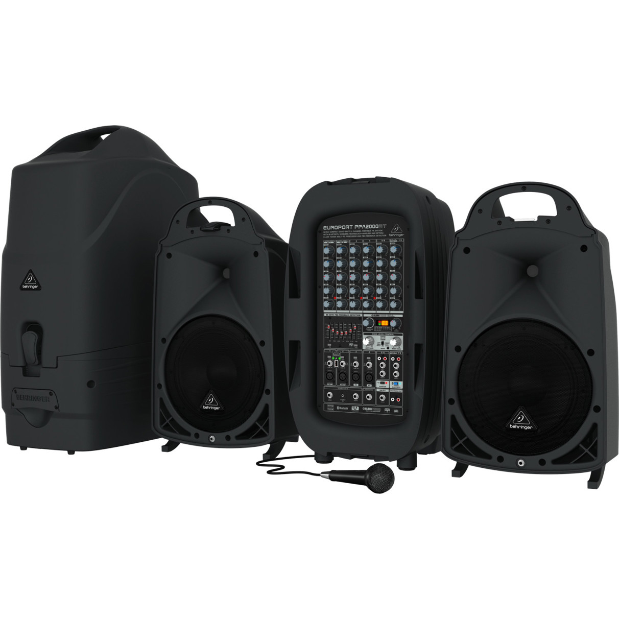 Behringer Europort PPA2000BT – Tragbares PA-System mit Bluetooth für Karaoke