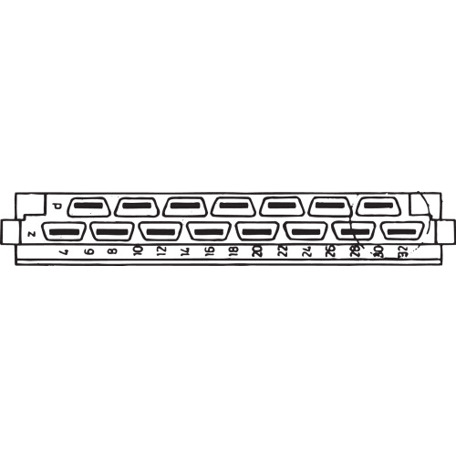 Flachsteckhülse Steckverbinder H - EN 60603 | DIN 41612 Buchse mit 15 Kontakten - FASTON 6,3 mm