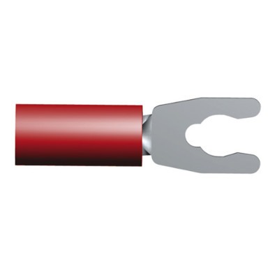 TE Connectivity PIDG Gabelkabelschuh | Isoliert | 6.35mm | min. 0.26mm² | max. 1.65mm² | 22AWG - 16AWG