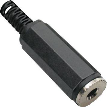 TRU COMPONENTS 3.5 mm Klinken-Steckverbinder - Mono Buchse, Gerade, 2 Pol - Schwarz - 100 Stück