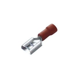 Flachsteckverbinder, teilweise isoliert, rot, 0.5 - 1.5mm², Buchse, 100 Stück