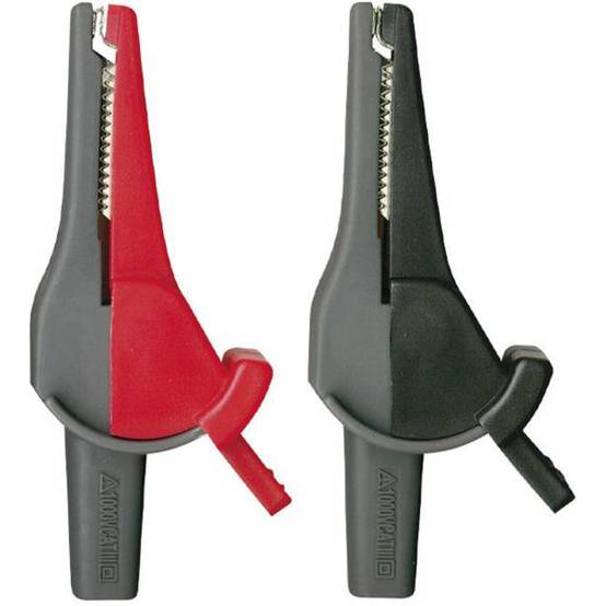 Beha Amprobe 370012 Sicherheits-Abgreifklemmen-Set - 4mm Buchse, CAT III 1000 V | CAT IV 600 V, Rot - Krokodilklemmen