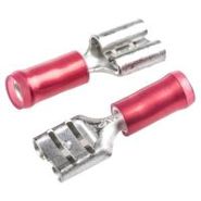 TE Connectivity PIDG FASTON Flachsteckhülse - Rot, Isoliert, 6.35 x 0.81mm, Buchse, 0.3mm² bis 0.8mm², 22AWG minimal