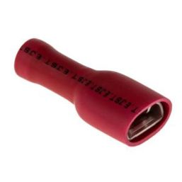 JST FLVDDF Flachsteckhülse - Rot, Isoliert, 6.35 x 0.8mm, Buchse, 0.25mm² - 1.65mm², 22AWG min