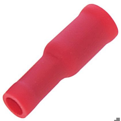 RS PRO Isolierte Rundsteckhülse Ø 3.9mm - Rot für max. 1.5mm² Kabel