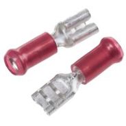 TE Connectivity PIDG FASTON Flachsteckhülse - Rot, Isoliert, 4.8 x 0.5 mm, Buchse, 0.3 - 1.3 mm², 22 AWG min