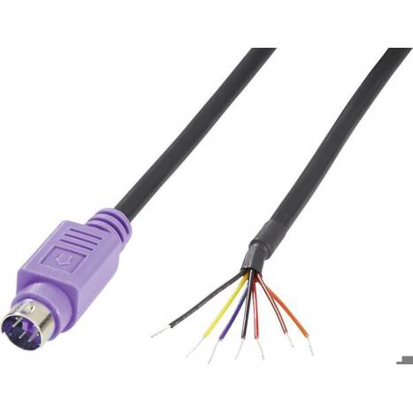 BKL Miniatur-DIN-Rundsteckverbinder Stecker, gerade, 6-polig, violett - 1 Stück