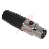 Switchcraft 6-polige XLR-Buchse - Kabelmontage, versilbert, schwarz | 125 V AC