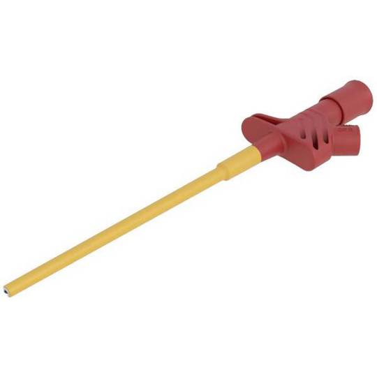 Hirschmann 4mm Krokodilklemme Rot | Stahlspitze 3mm | 1kV / 4A