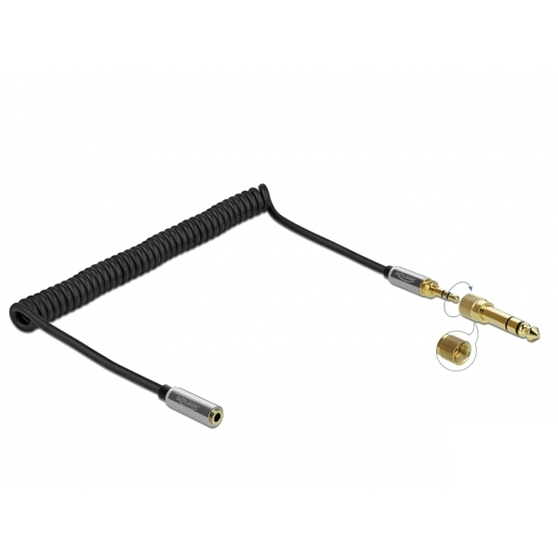 DeLOCK 85832 3.5mm Audio-Kabel - 2m, Schwarz - Klinkenstecker